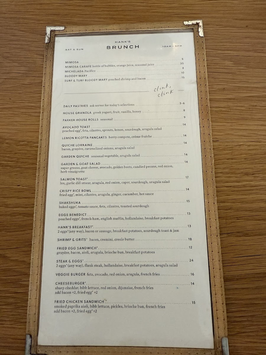 Hank's Austin Menu - Image 3
